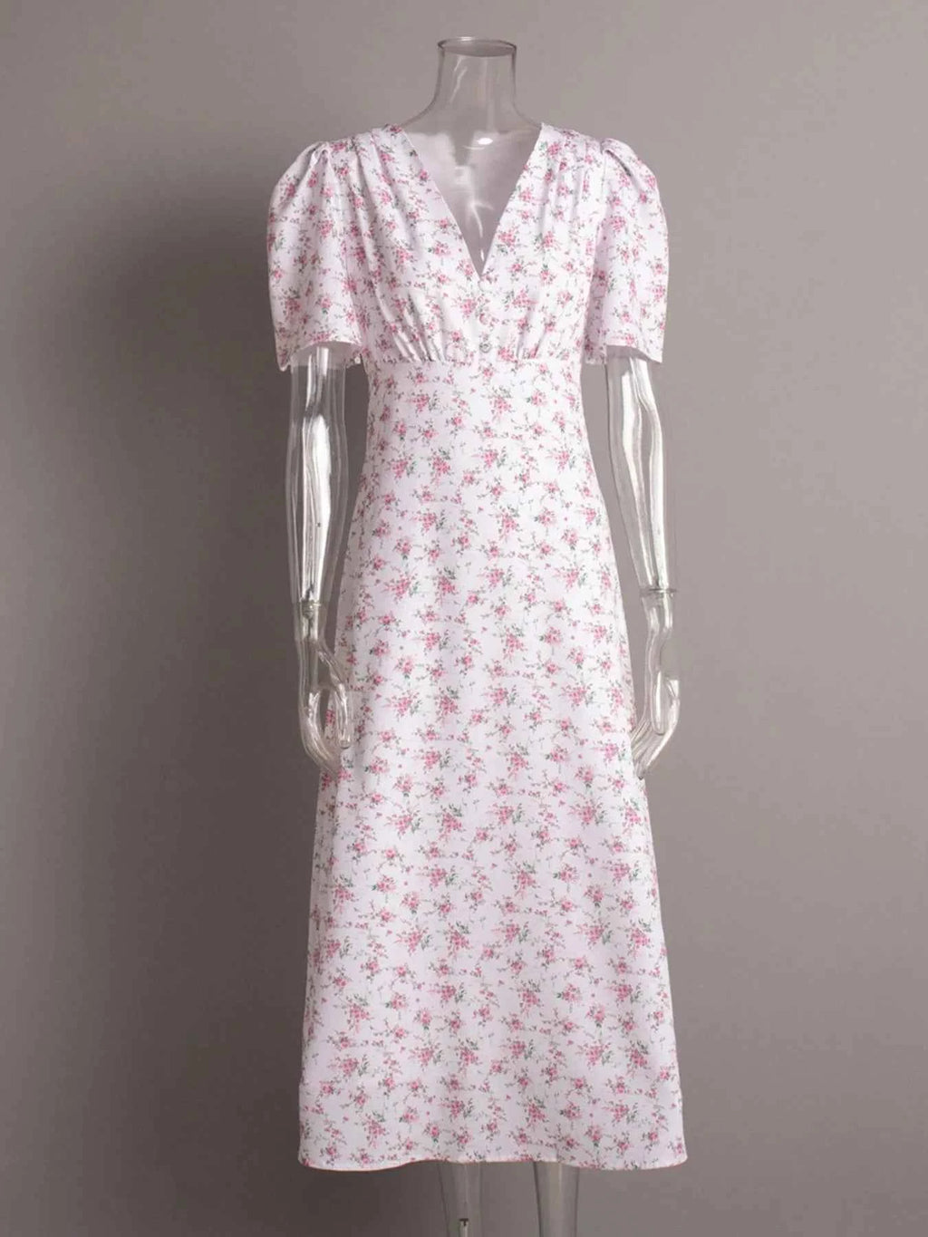 Floral Print Short Sleeve Dress c40d825ab13c4accb76f933263d0b963-Max-Origin