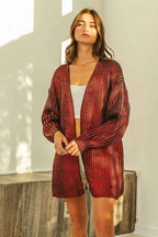 BiBi Metallic Knit V-neck Open Sweater Cardigan c43aedc8231f42b285c4c56dd6109a60-Max-Origin