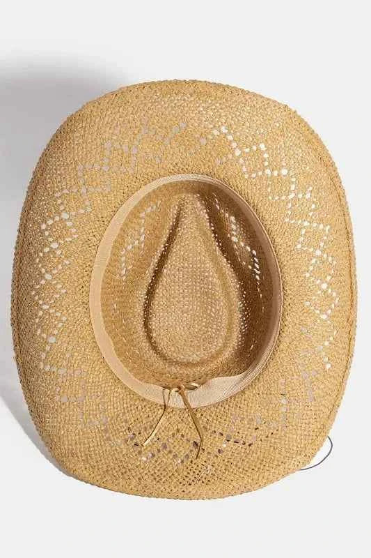 Fame Turquoise and Shell Star Beads Strap Western Straw Hat c43fe442-4429-4567-a4c8-78d76df334e4-Max-Origin