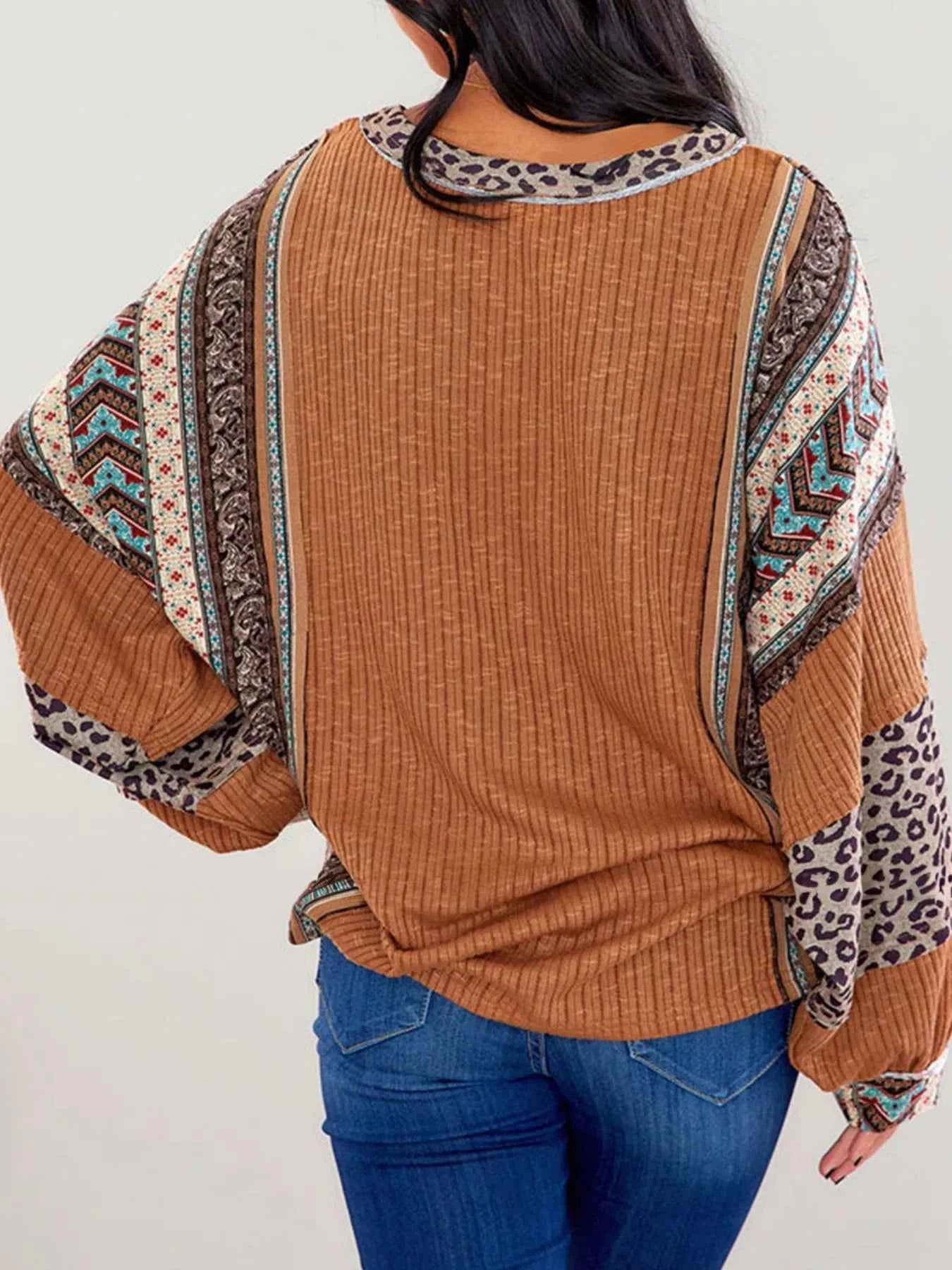 Leopard Color Block Ribbed Top c450dcc8-d8da-4f01-911a-a3583664286f-Max-Origin
