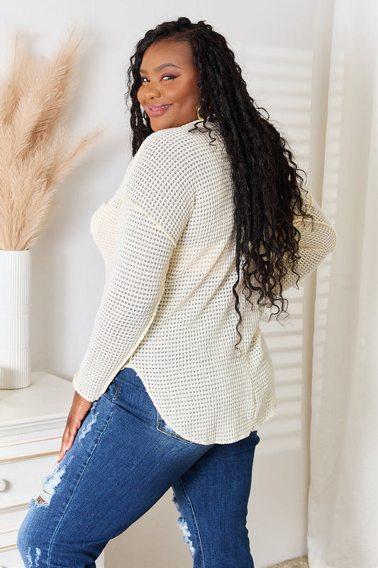 Culture Code Full Size Scoop Neck Patch Pocket Top c4570df513f04256a9fc46dee9d7d423-Max