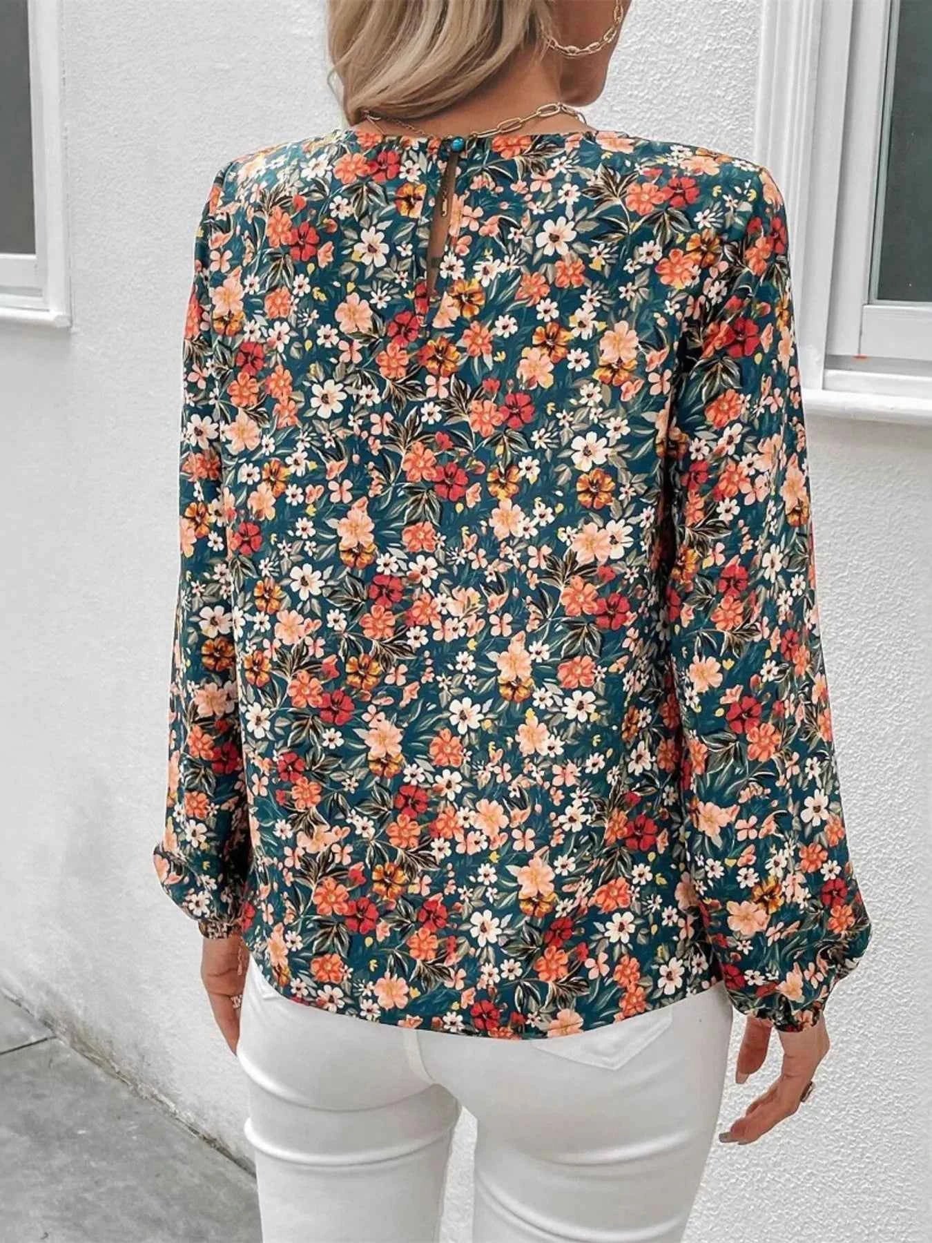 Floral Print Long Sleeve Blouse c4618bf90a6a4aa29284ecedf7832f9d-Max-Origin