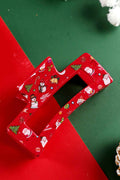 Racing Red Cartoon Christmas Pattern Print Hollow Out Hair Claw Clip Racing Red ONE SIZE 100%PMMA c465f59d073dc0f2