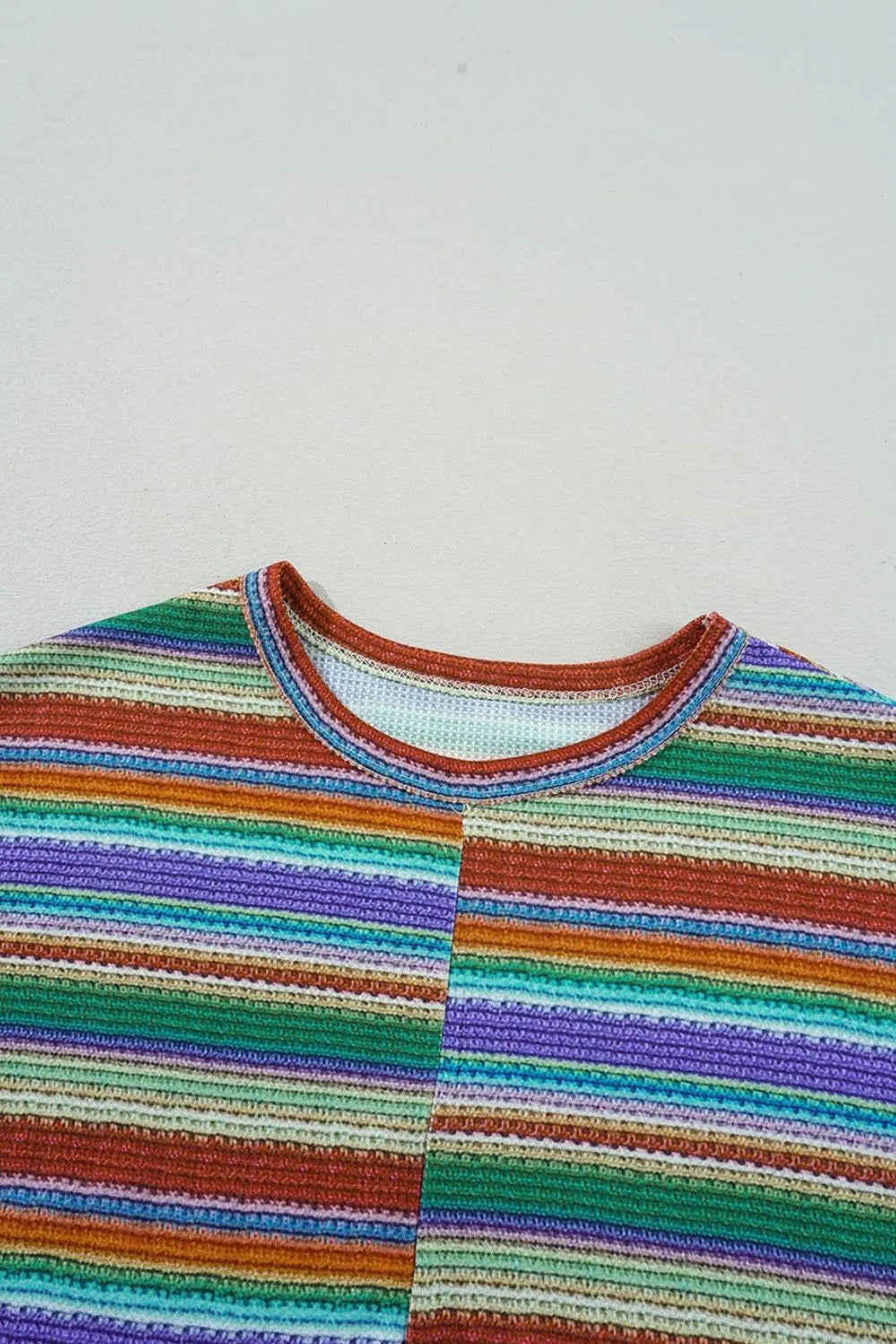Multicolour Striped Twist Hem Cap Sleeve Top c46dea6f-1320-4c8a-b51d-8c77100326fd-Max-Origin
