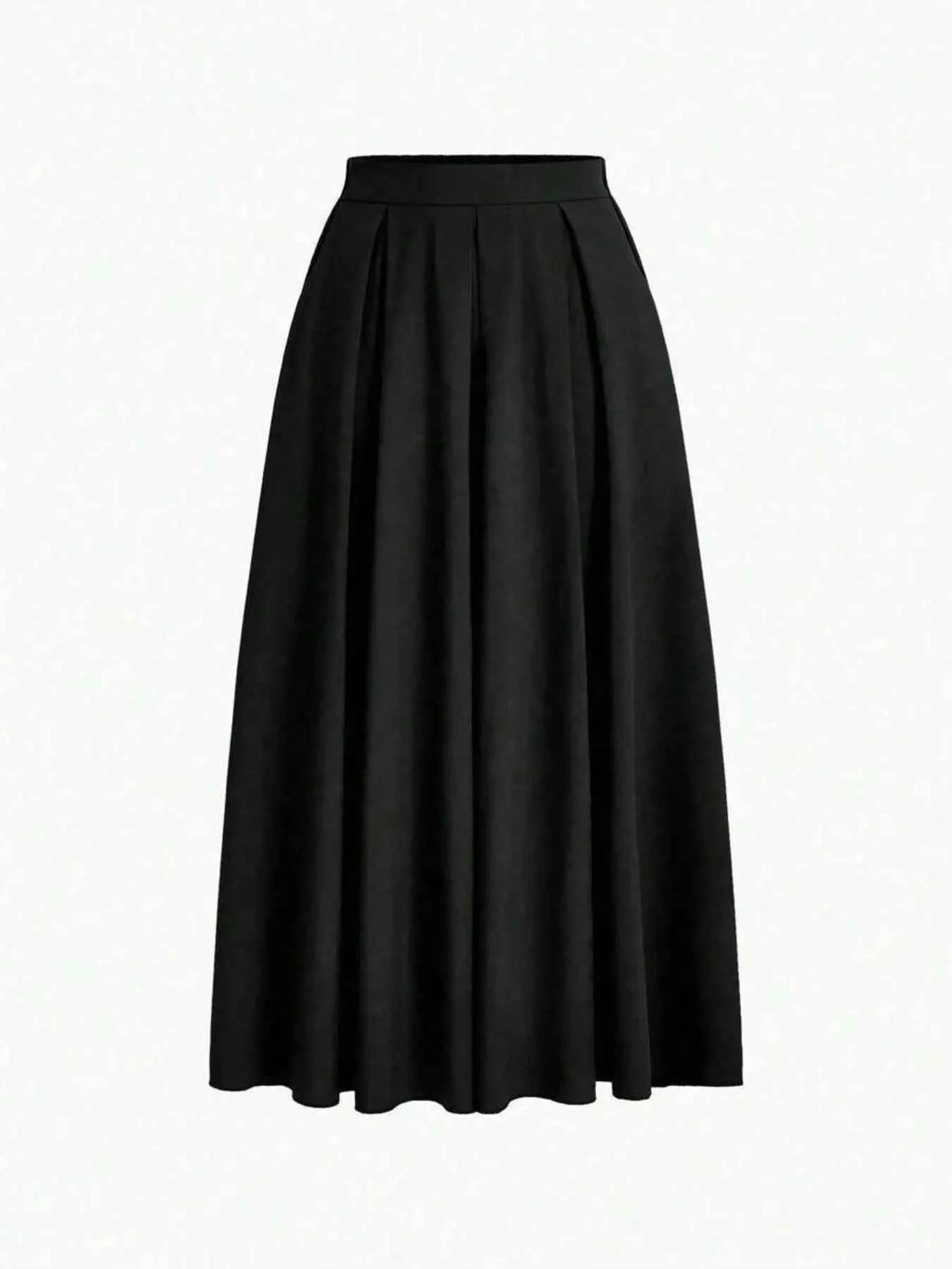 Elastic Waist Pleated Detail Skirt Black c47c4c26-5640-4913-813e-01c1c2e49d5f-Max-Origin