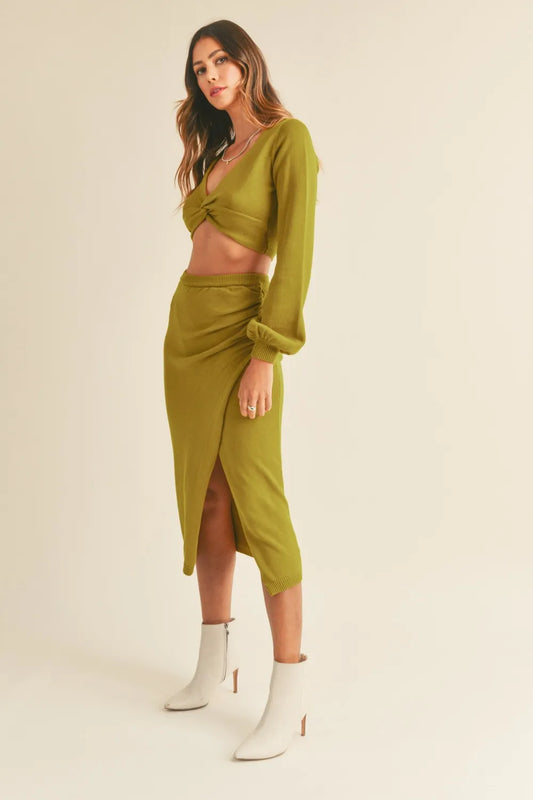 Front Twisted Knit Top and Midi Skirt Set c4823ad6-1bea-47fe-a4ba-65f2bdae8608-Max