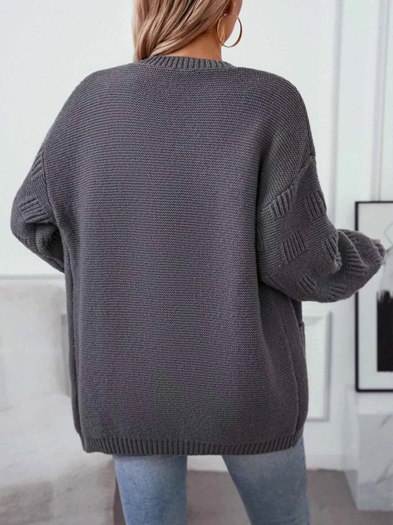 Textured Knit Open Front Cardigan c48a2b20-cfb4-438d-8e6d-8c7ed47554a6-Max-Origin