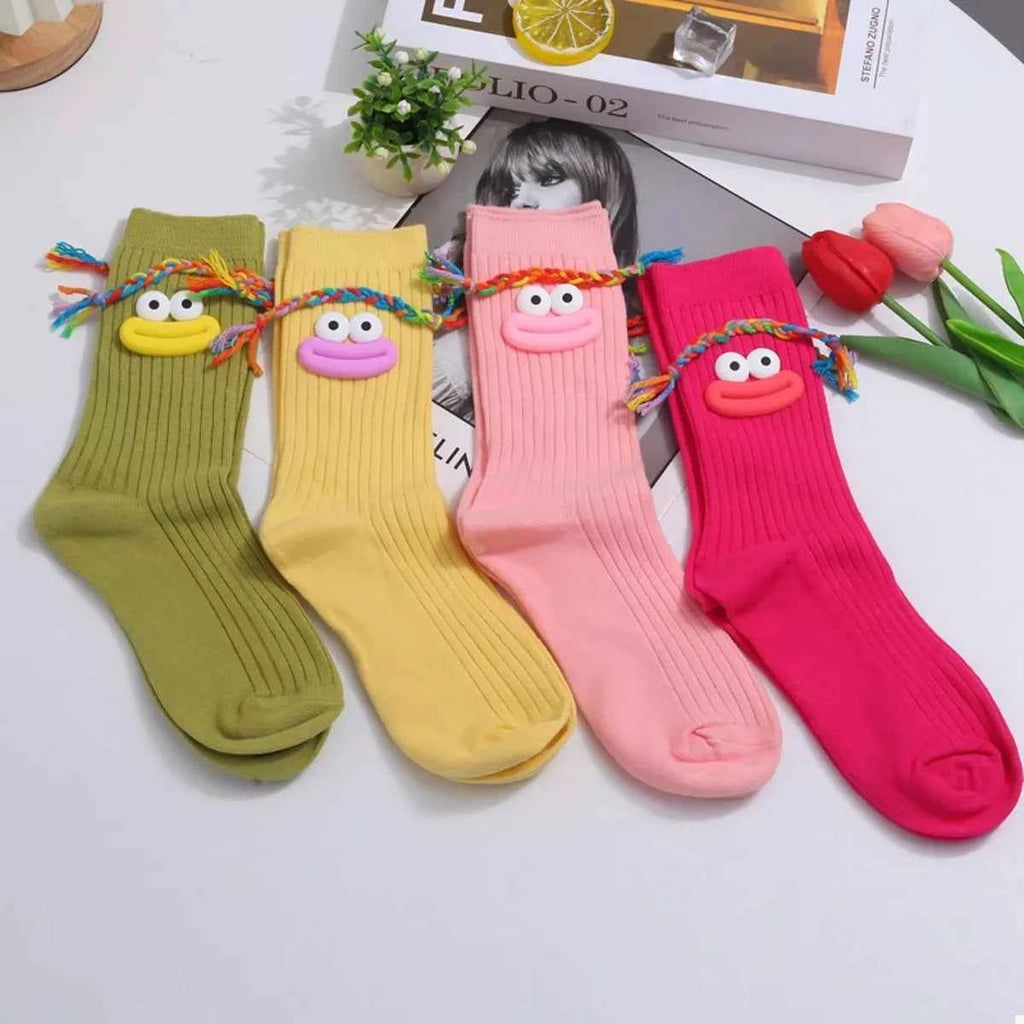 Cartoon Ribbed Knit Crew Socks c4a4c758-ee8c-4328-9c32-b489d732777b-Max-Origin