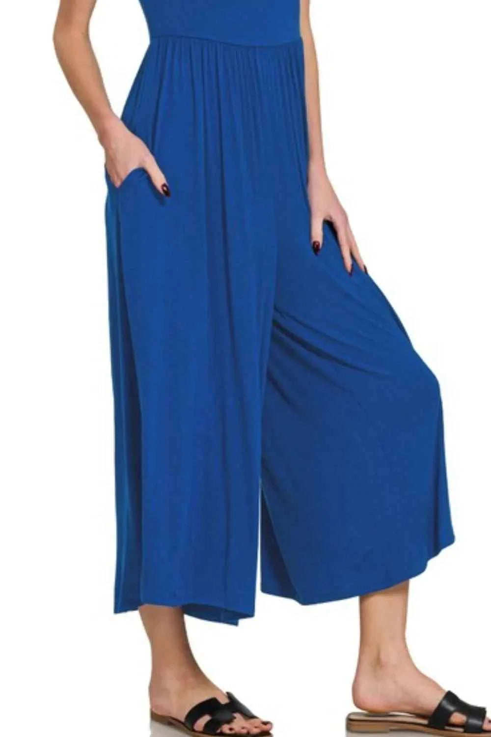 Zenana Double Layered Short Sleeve Jumpsuits c4ab5722-879f-42e5-8f77-54a83368b137-Max-Origin