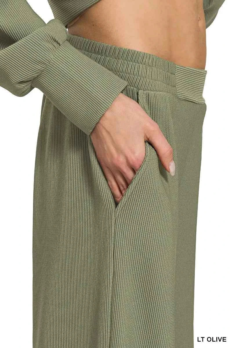 Zenana Ribbed High Neck Half Zip Pullover & Pants Set c4b47a879ad64e0fa679af2287d2773c-Max-Origin
