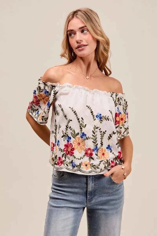 Floral Embroidered Two Way Off The Shoulder Blouse c4b5de6f6ec94ee082ff94b2538f0bdc-Max-Origin