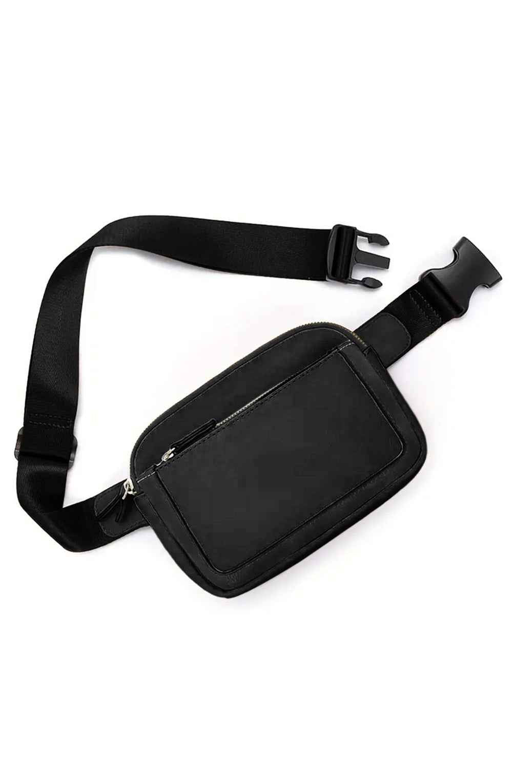 Black Minimalist Multi-zipped Crossbody Bag c4b8cbc3d8a11dfa