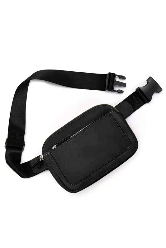 Black Minimalist Multi-zipped Crossbody Bag c4b8cbc3d8a11dfa
