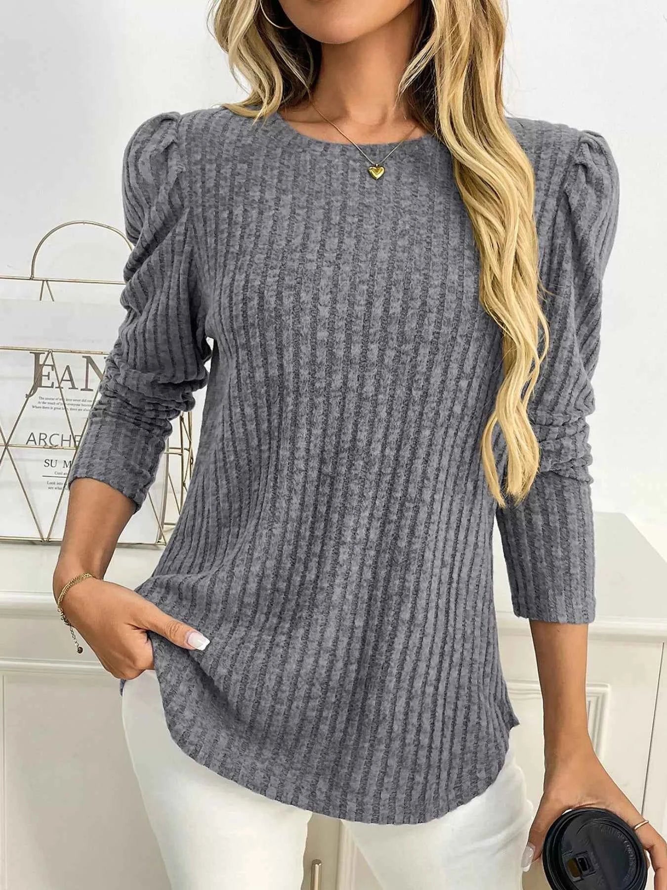 Round Neck Puff Sleeve T-Shirt c4bb2edc-c0af-4bb0-a344-a738ad6681df-Max-Origin