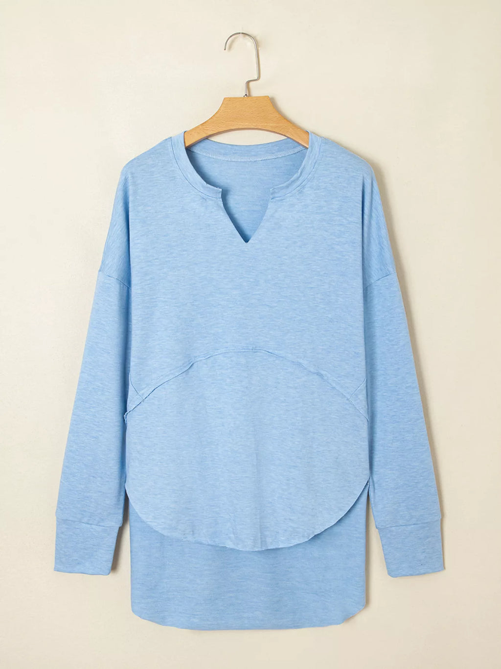 Notched Terry Long Sleeve Top c4e7f7f0d82a46aeb33b1f835cc41452-Max-Origin