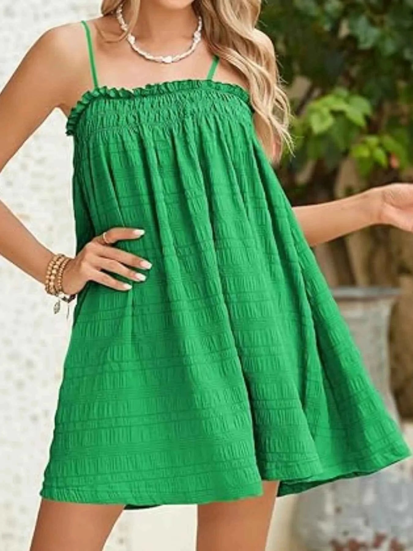 Frill Textured Mini Cami Dress c4f511da-47bb-4fc0-9d94-0695572637aa-Max-Origin