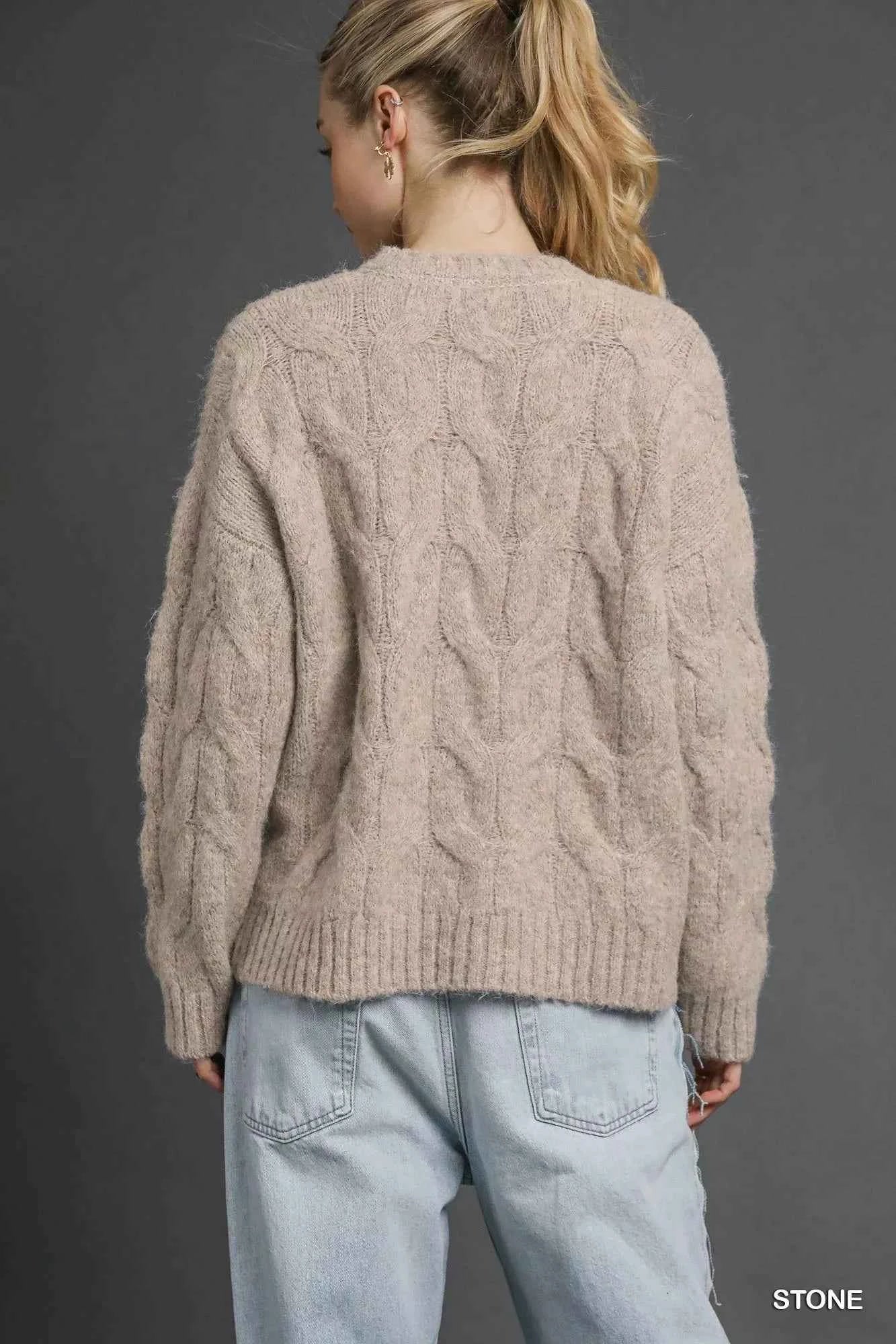 Umgee Cable Knit Cozy Sweater c5035336-a48a-459a-8d2a-f2d36195e362-Max-Origin
