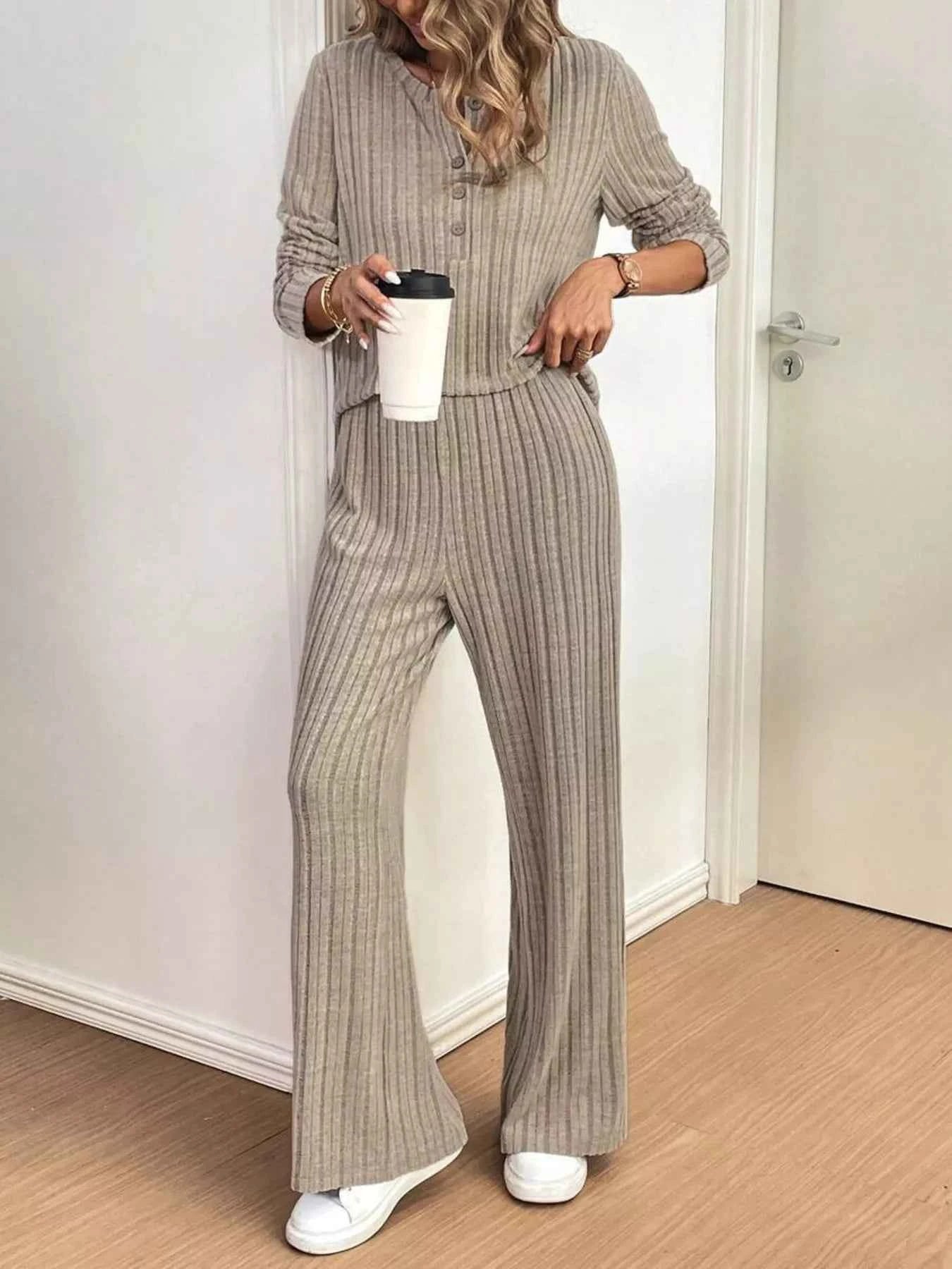 Button Detail Long Sleeve Top and Pants Set c50bf014014d4b92ad90e840c15f61ad-Max-Origin