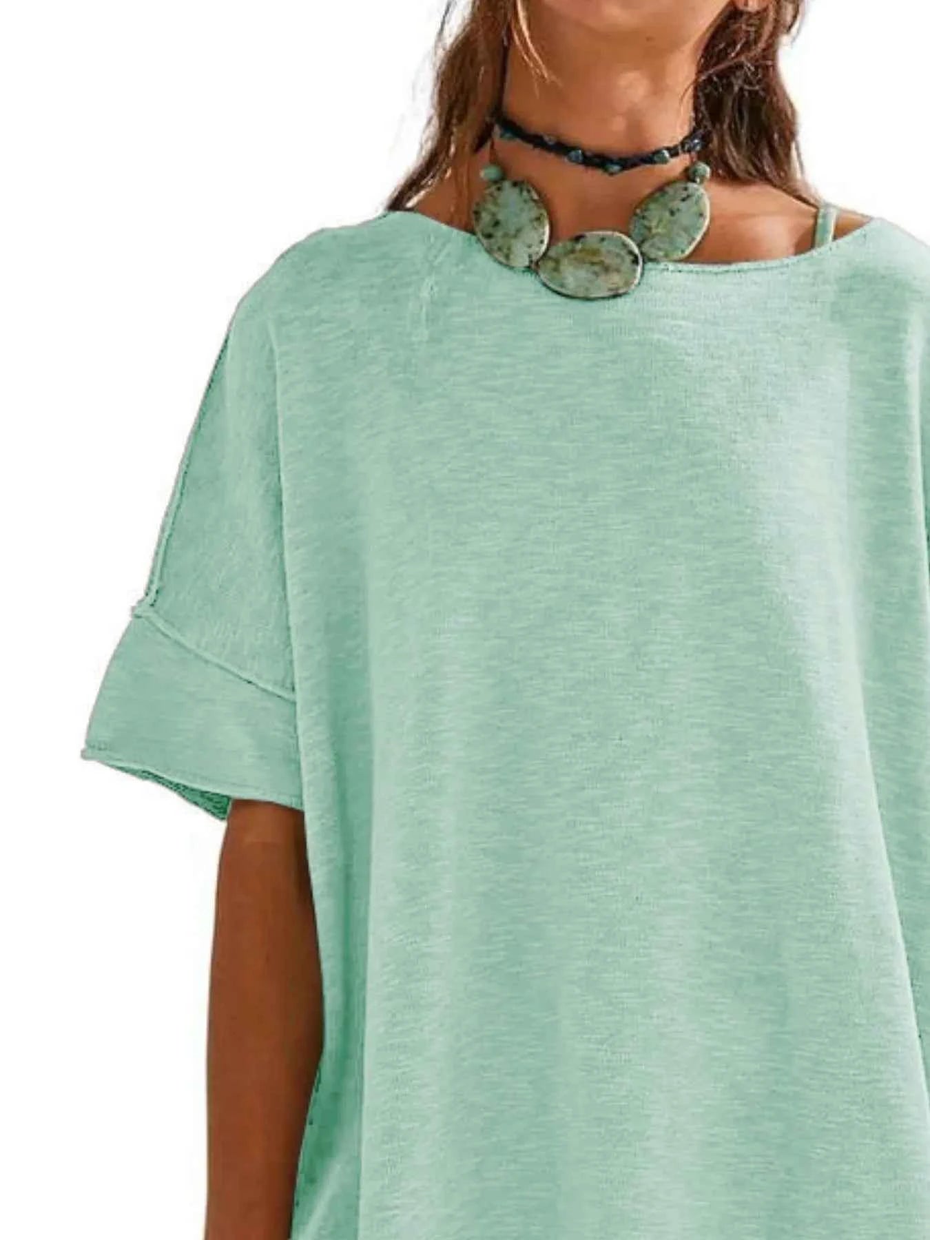 Oversized Round Neck Drop-Shoulder T-Shirt c5139d45-4fe4-494c-a88f-298bc920f64b-Max-Origin