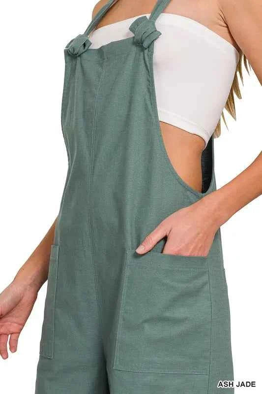 Zenana Woven Knot Strap Overalls c51cf87ca28a4f41a6dd972ffd75286d-Max-Origin