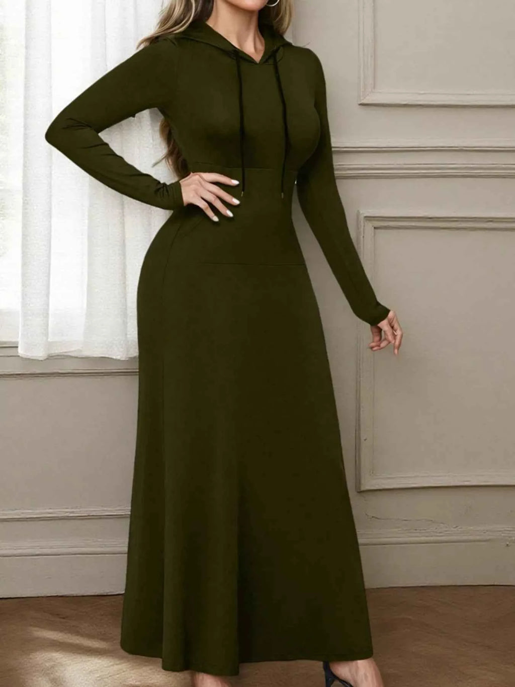 Drawstring Long Sleeve Hooded Maxi Dress c541b31b-9b78-4892-99d1-3b8a2224e840-Max-Origin