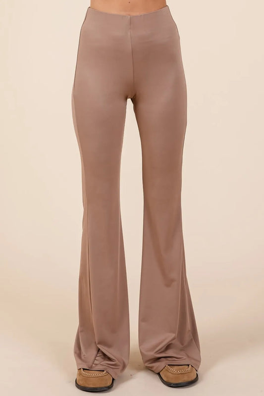 Stretchy Soft Elastic Waist Flare Pants c545258b-833e-4286-a1c0-443f4ad396bf-Max