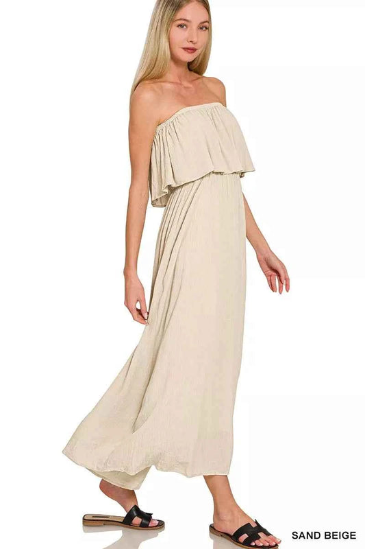 Zenana Woven Crinkle Strapless Maxi Dress c545b4f0ec2242bb86866192028657a2-Max-Origin