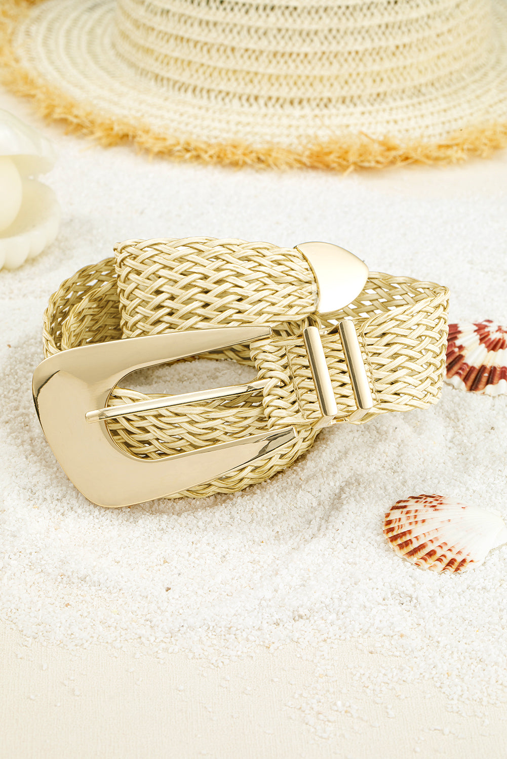 Camel Bohemian Woven Thin Waist Belt c56a4c1cfcaedc39