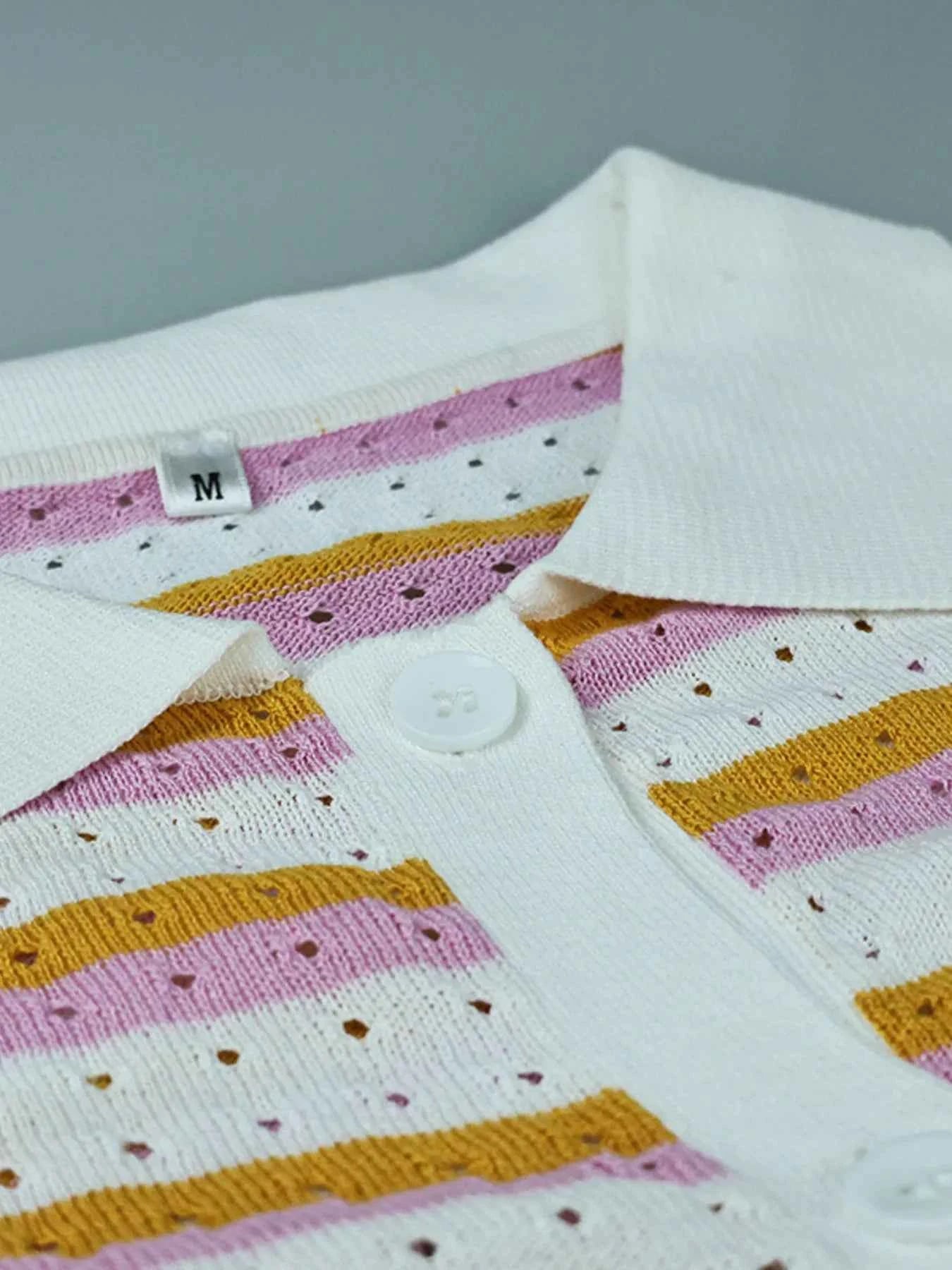 Striped Eyelet Button Up Shirt and Shorts Set c578ebebe18b449f8bf09e7d8e619eb5-Max-Origin