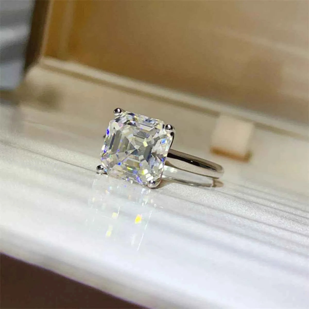 5 Carat Moissanite 925 Sterling Silver Ring Silver c57c5c72-ad89-4bcb-802a-48c4f530a0f8-Max-Origin