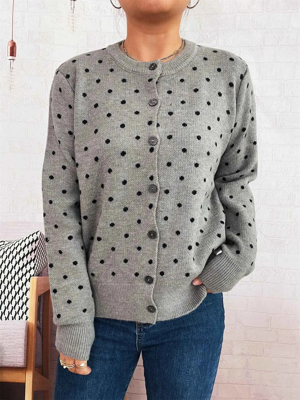 Polka Dot Button-Up Cardigan c5922c4cc5c7403bacdc86ea38a292b0-Max-Origin