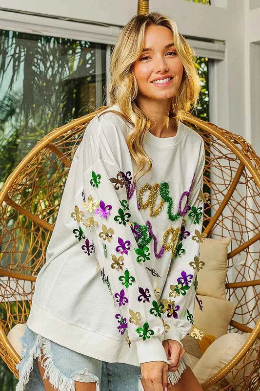 Fleur De Lis Sleeve Mardi Gras Pullover c596857afedb4717bd8e8a236728817f-Max-Origin