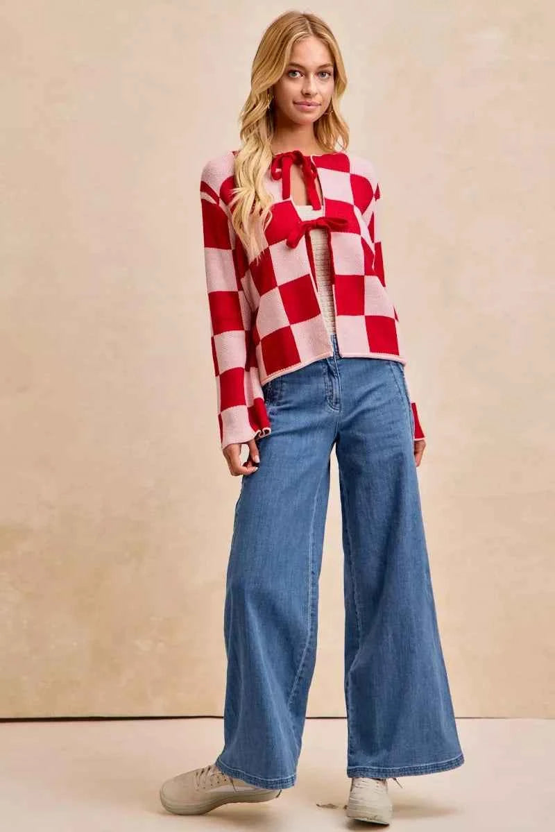 BiBi Wavy Side Edge Detail Lined Wide Leg Jeans c5b31bdc88dd42c2a7a35733df56f903-Max-Origin