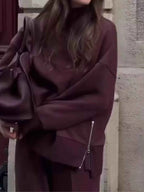 Turtleneck Side Zipper Sweatshirt and Pants Set c5b55fc01771474b8808f35a18954ab2-Max-Origin