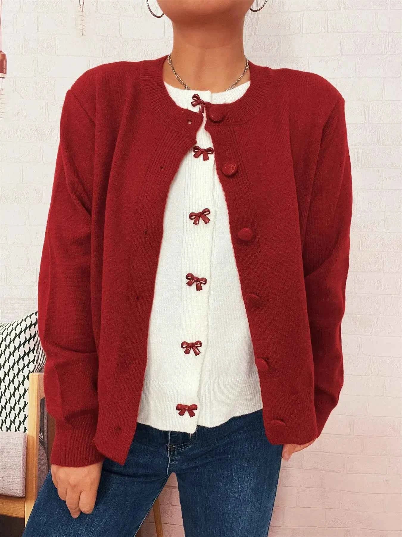 Button-Up Long Sleeve Cardigan Red One Size c5b8b6f502cf4cd8b018fd424d9148c9-Max-Origin