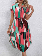 Tie Waist Short Sleeve Dress c5b8e6d0-1e40-4b02-9940-635a6af5c18a-Max-Origin