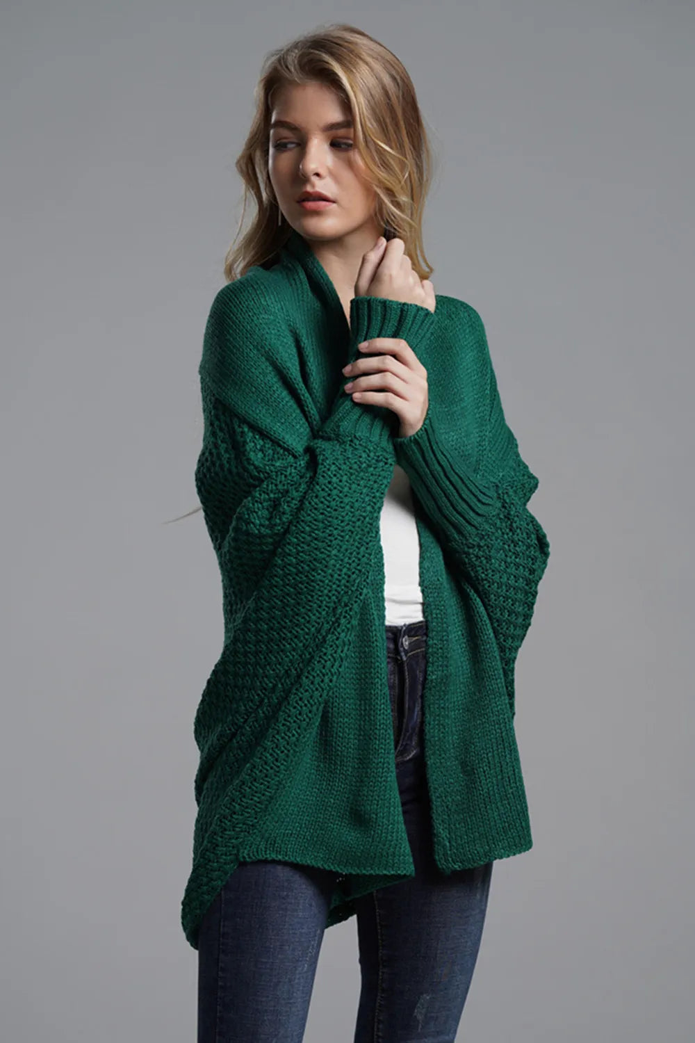 Open Front Batwing Sleeve Cardigan c5b9bac1-a904-4e46-88f0-4e538fed6638-Max