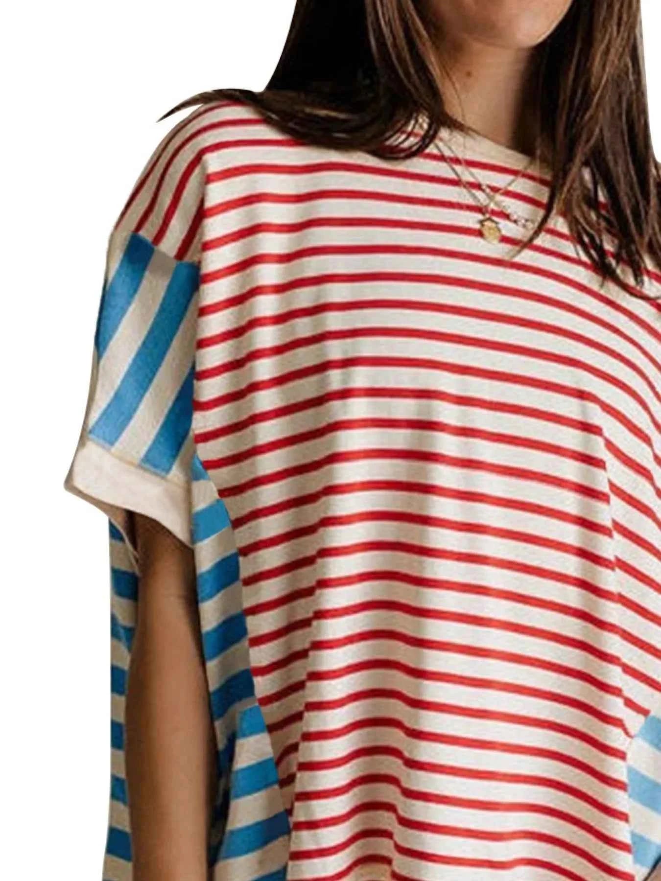 Colorful Striped Oversized T-Shirt c5e2e5bb-46f5-441e-875d-fb04000e05a7-Max-Origin