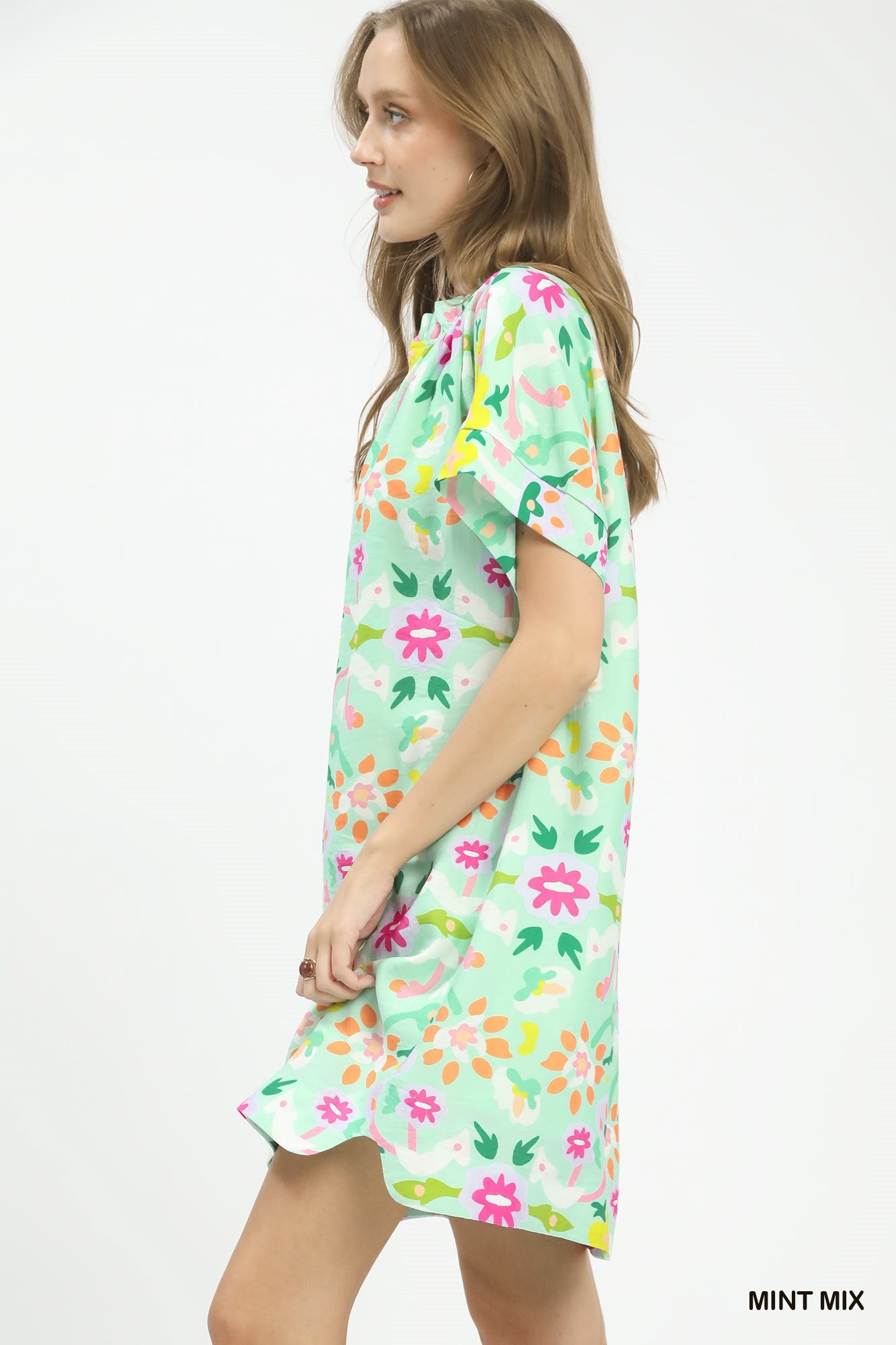 Umgee Abstract Floral Shift Dress c5f22103-b0a0-4eb5-8905-ba671d40eb1b-Max