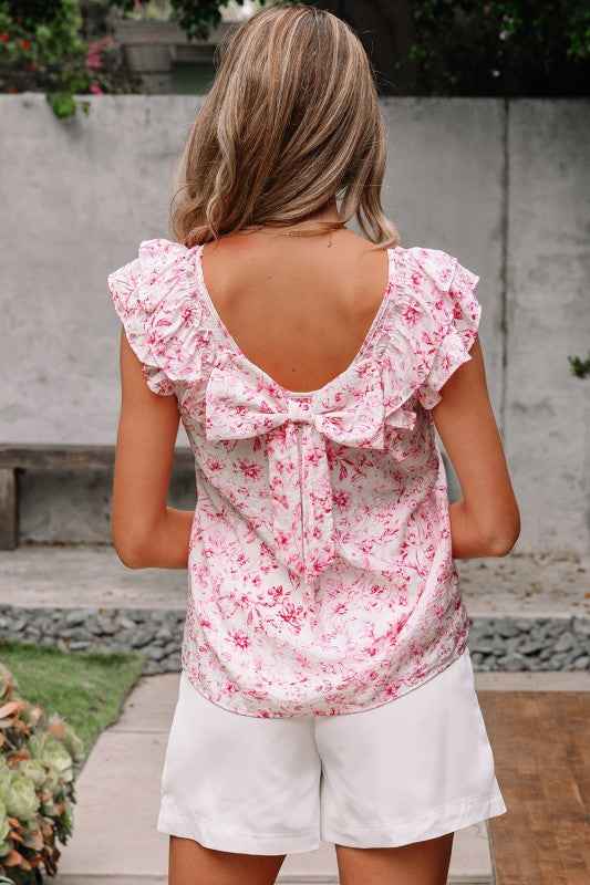 Aya Bow Back Square Blouse c5f5b255-f989-41e9-95e5-6f1a667294d2