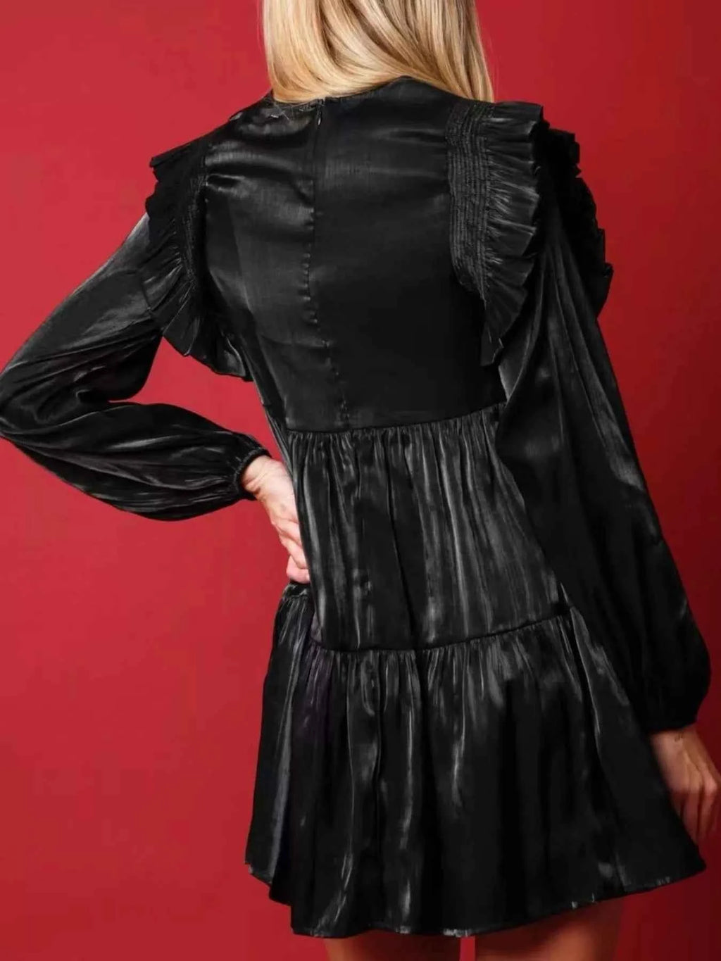 Christmas Ruffled Nutcracker Long Sleeve Dress c602bd22-8572-4180-bb7c-42455d916c45-Max-Origin