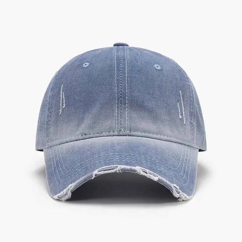 Distressed Washed Adjustable Baseball Cap Dusty Blue One Size c6053ce2-fbb2-4da2-858f-2a3b6ed0c487-Max