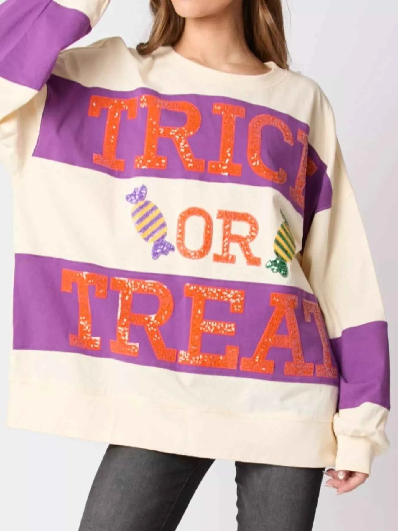 Halloween Trick Or Treat Sequin Sweatshirt c618e568-afe2-4f05-9dae-eaf4586f39e9-Max-Origin