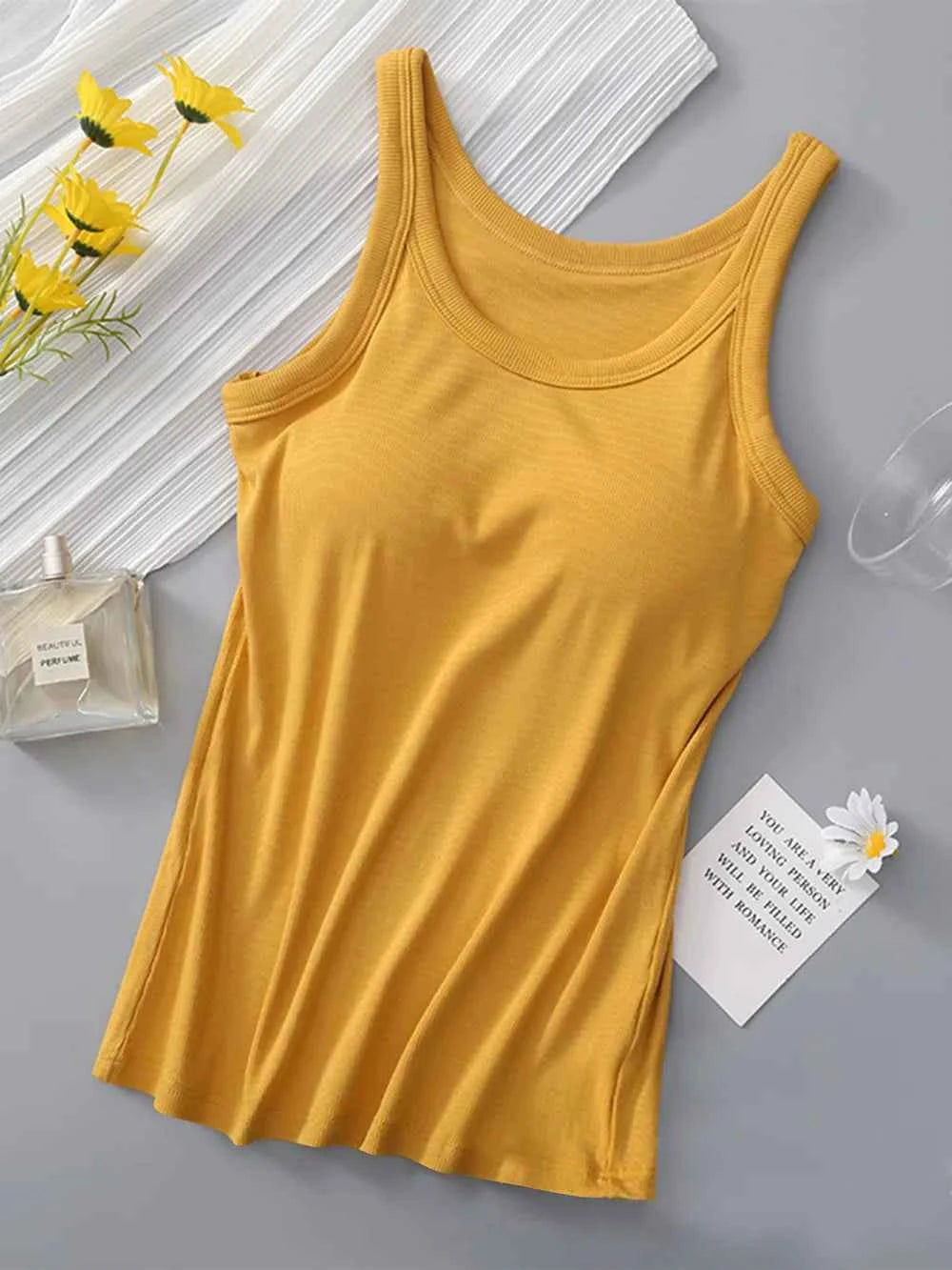 Round Neck Tank with Bra Mustard c625ebd2-2b8e-40a6-979d-165c1ffd65a1-Max