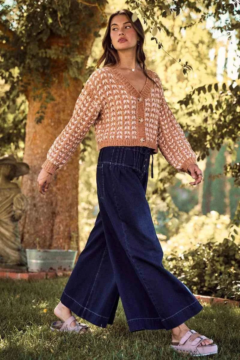 SO ME Soft Chenille Yarn Textur Button Sweater Cardigan c63939c85af64a7a804dedf2bfe745ab-Max-Origin