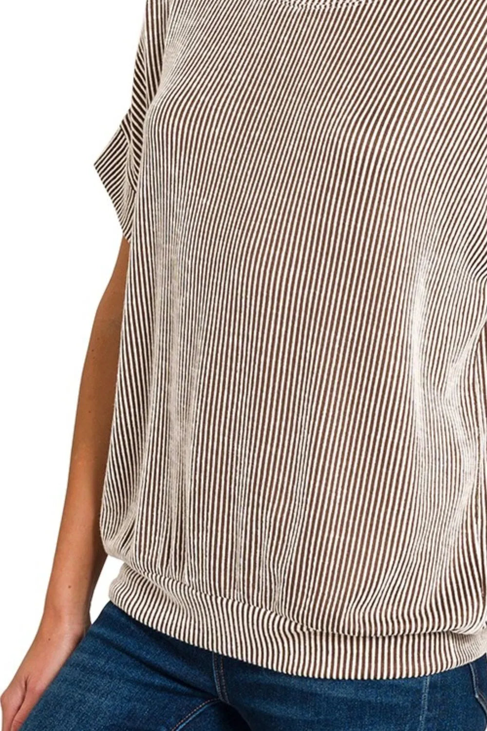 Zenana Corded Rib Short Sleeve T-Shirt c6409fb9-c6c8-405e-964f-6eada4dff43c-Max-Origin