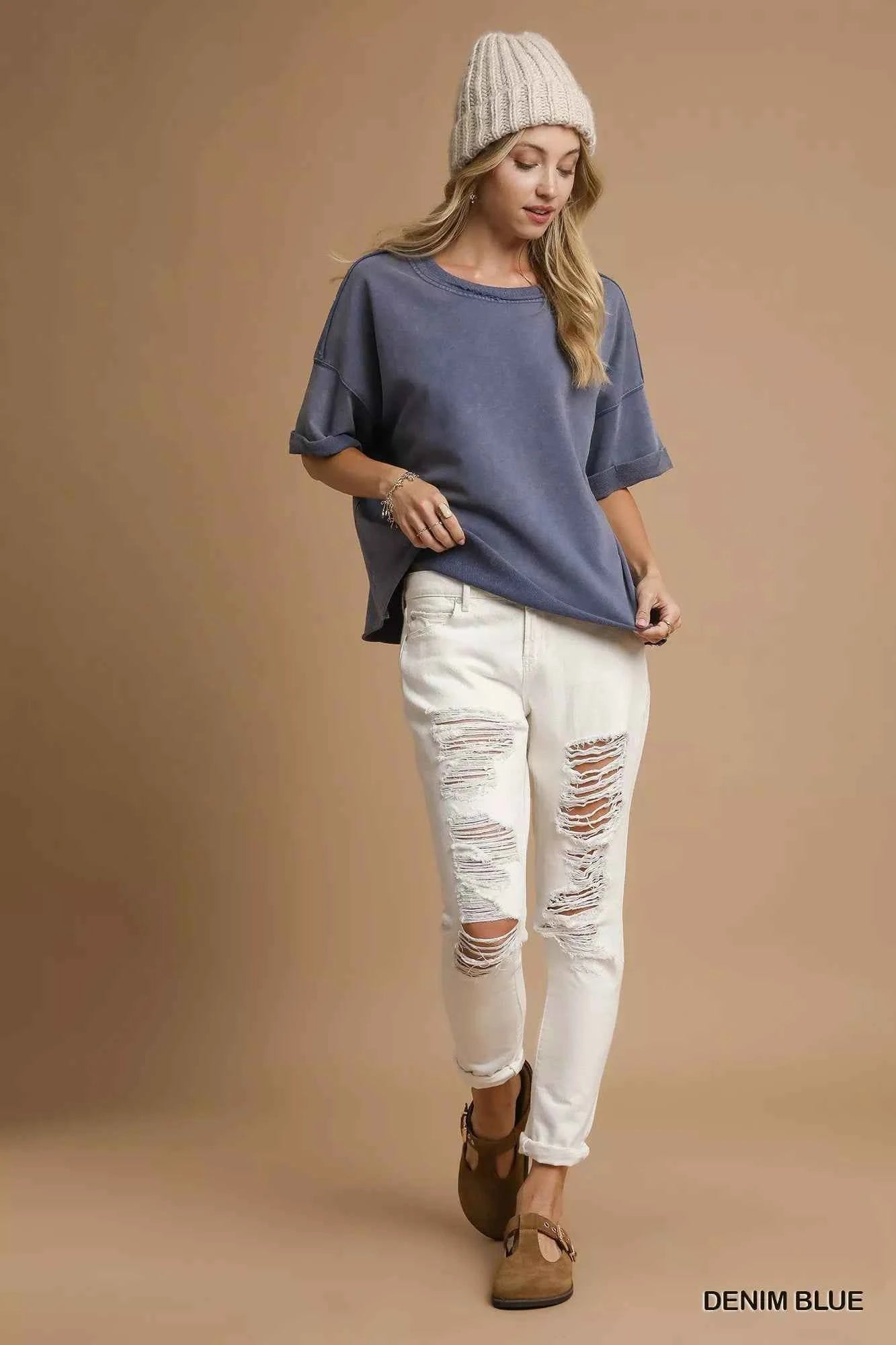 Umgee Mineral Wash Round Neck Top c6456412-1826-400f-9c4f-ab0ea78202fc-Max-Origin