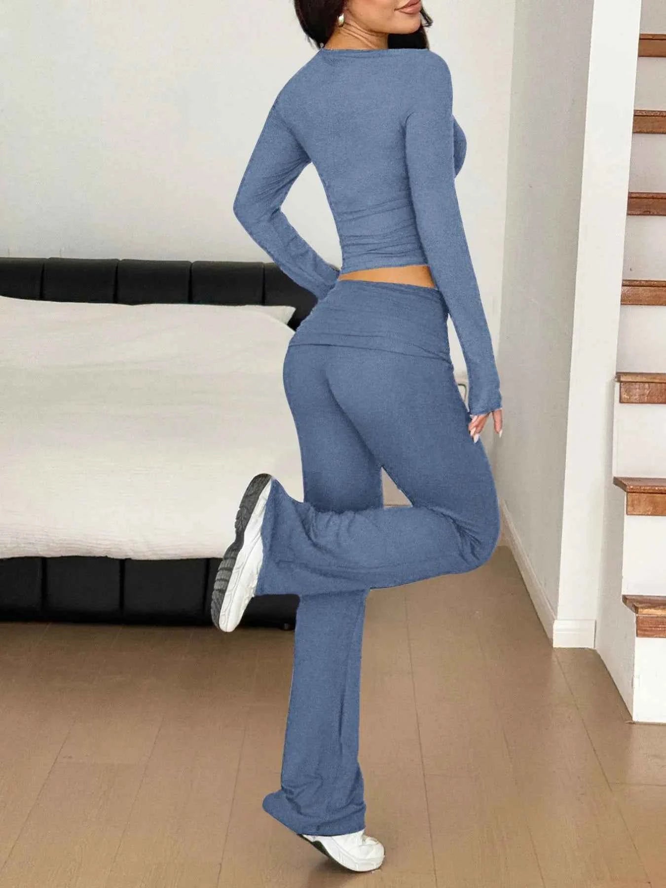 Long Sleeve Crop Top and Bootcut Pants Set c65716f5-6ea6-4840-af0d-c345e28b3999-Max-Origin