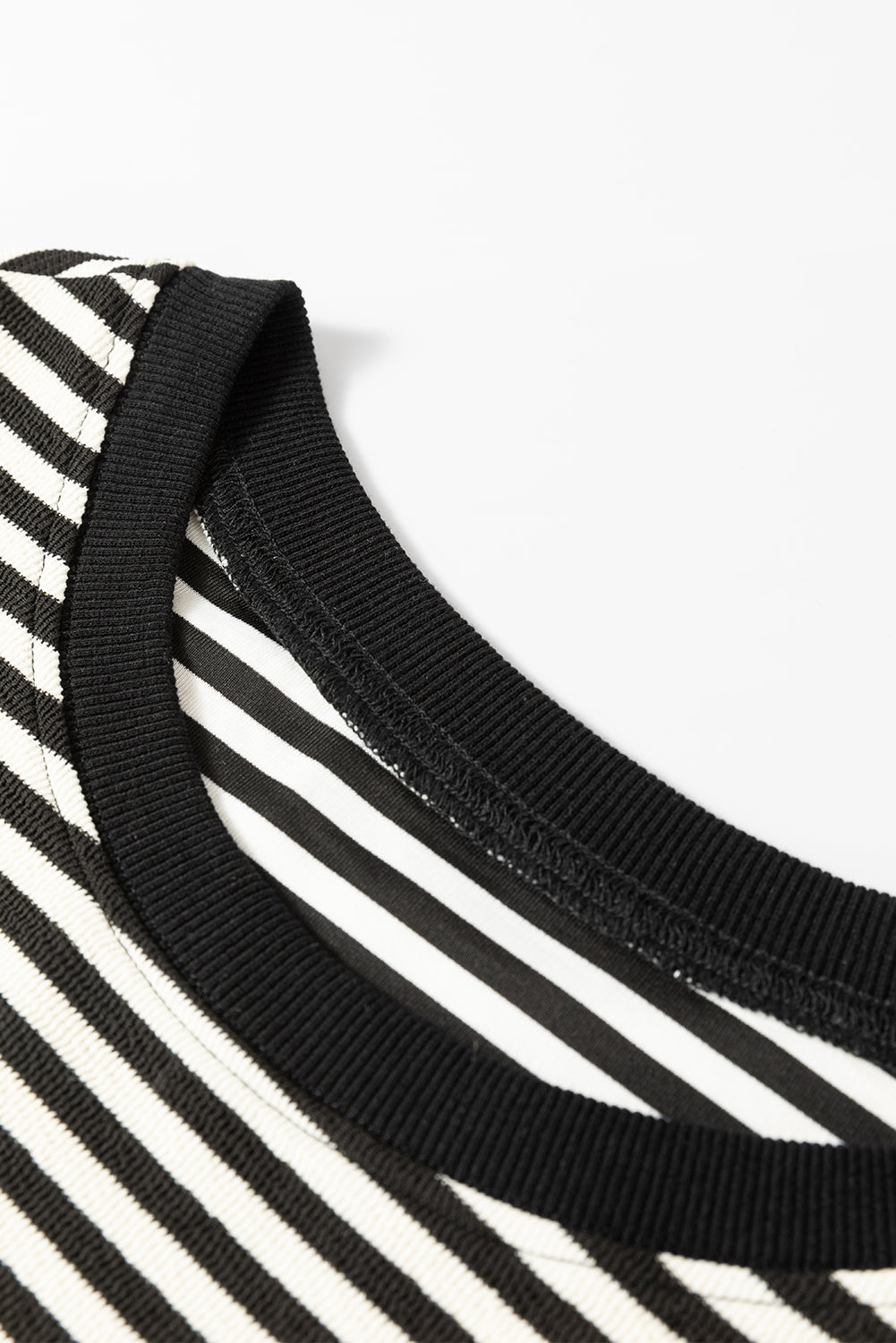 Brown Stripe Drop Shoulder Long Sleeve Top c66595bf7ee769cb