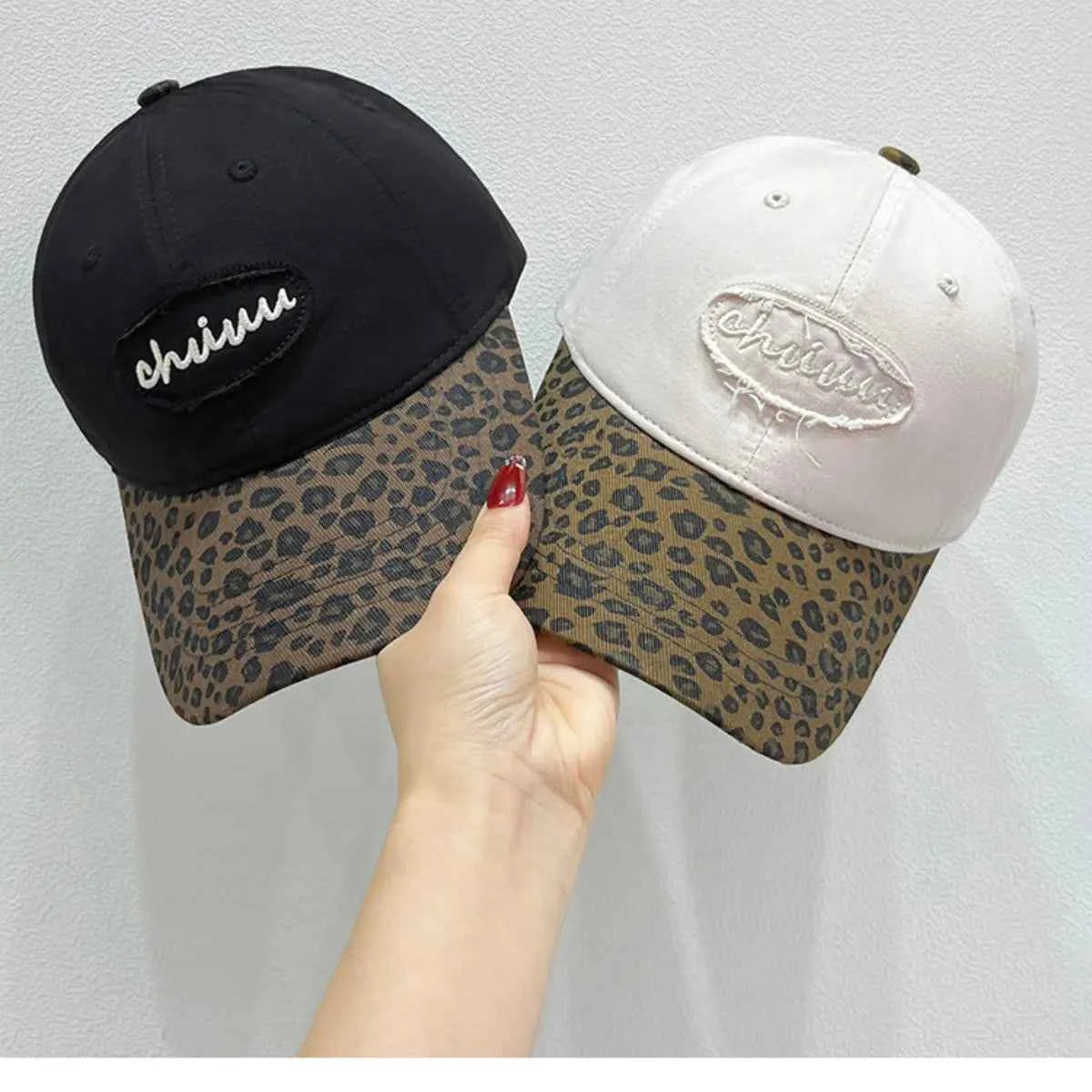 Leopard Print Baseball Cap with Embroidered Letter Beige One Size c6668e8f-d584-42c9-a6d7-4bb908e46959-Max-Origin